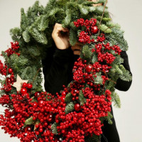 Венок Рождественский Кристмас АРТ 150см