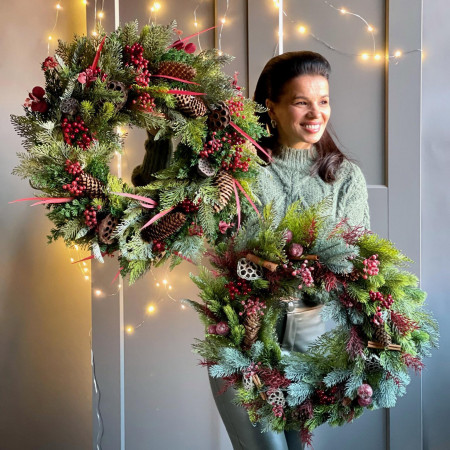 Рождественский венок НАТУРЕЛЬ, 55 см