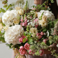 Букет с гортензиями ЛЕСНАЯ НИМФА