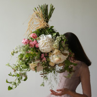 Букет с гортензиями ЛЕСНАЯ НИМФА