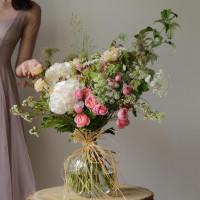 Букет с гортензиями ЛЕСНАЯ НИМФА