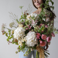 Букет с гортензиями ЛЕСНАЯ НИМФА