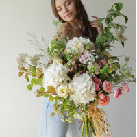 Букет с гортензиями ЛЕСНАЯ НИМФА