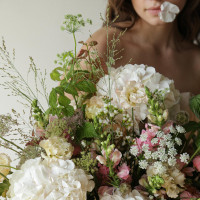 Букет с гортензиями ЛЕСНАЯ НИМФА