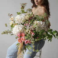 Букет с гортензиями ЛЕСНАЯ НИМФА