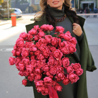 Монобукет пионовидных роз Джульетта, 25 шт.
