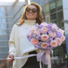Букет с пионовидными розами и маттиолой НЕЖНЫЙ ТУМАН