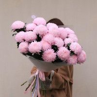 Букет ХРИЗАНТЕМЫ РОЗОВЫЕ, 25 шт.