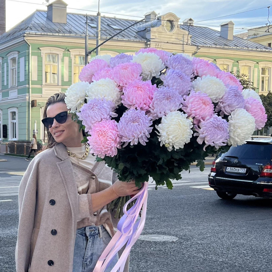 Букет ХРИЗАНТЕМЫ МИКС, 29 шт