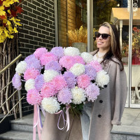 Букет ХРИЗАНТЕМЫ МИКС, 29 шт