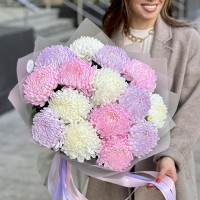 Букет ХРИЗАНТЕМЫ МИКС, 15 шт