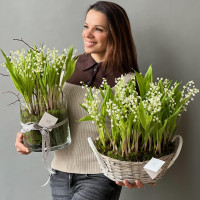 Ваза ЛАНДЫШИ 25 шт,  S  в цилиндре