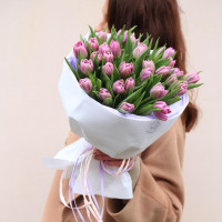 Букет ТЮЛЬПАНЫ МИКС, 35 шт