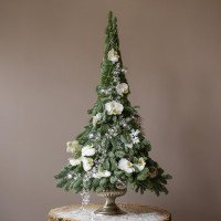 Авторская елочка ХРУСТАЛЬ с живыми орхидеями