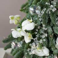 Авторская елочка ХРУСТАЛЬ с живыми орхидеями