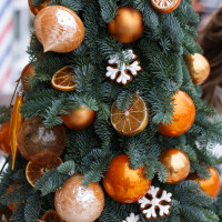 Елка из НАТУР пихты СЛАДКИЙ АПЕЛЬСИН, 110 см