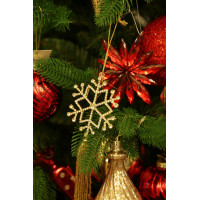 Елка с оформлением КРАСНО-ЗОЛОТАЯ