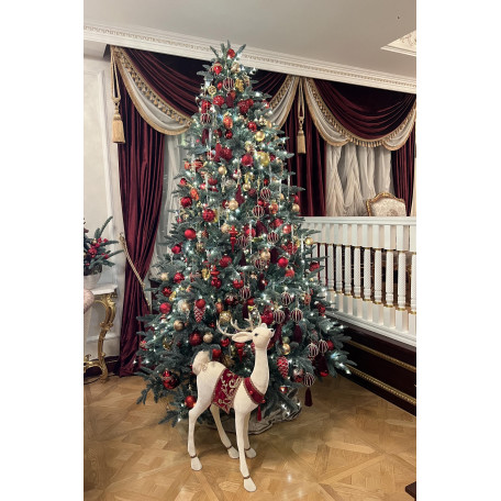 Елка с оформлением КРАСНЫЙ БАРХАТ, 2,5 м