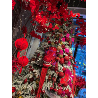 Елка с оформлением КРАСНЫЙ ДРАКОН, символ 2024