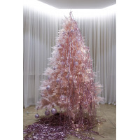 Елка с оформлением ПИНКИ ТРЕНД, дождик