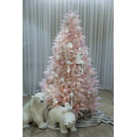 Елка с оформлением ПИНКИ ШАЙН 2.1 м с мишками