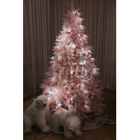 Елка с оформлением ПИНКИ ШАЙН 2.1 м с мишками