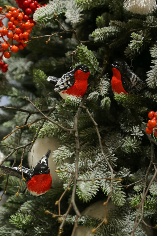 Елка с оформлением РЯБИНОВАЯ РОСКОШЬ