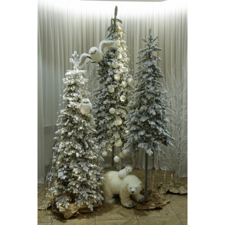 Сет елок с оформлением СНЕЖНЫЕ С СОВАМИ