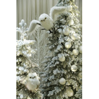 Сет елок с оформлением СНЕЖНЫЕ С СОВАМИ