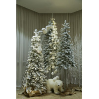 Сет елок с оформлением СНЕЖНЫЕ С СОВАМИ