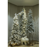 Сет елок с оформлением СНЕЖНЫЕ С СОВАМИ