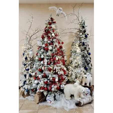 Сет елок с оформлением СНЕЖНАЯ СКАЗКА, 4 елки