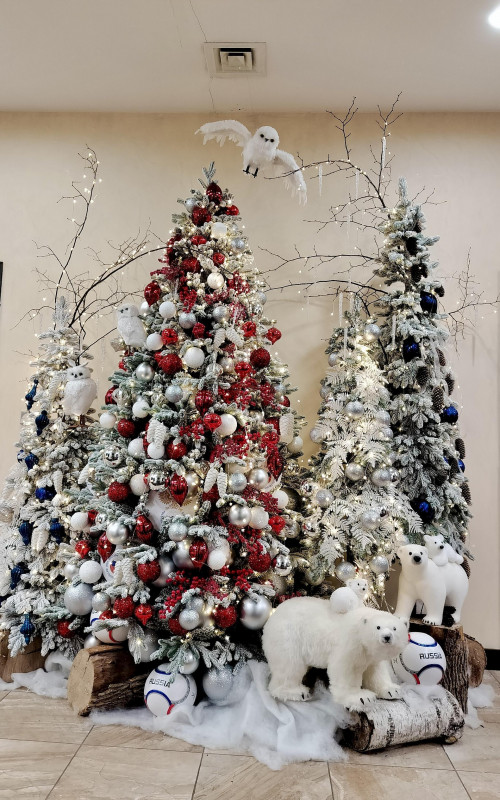 Сет елок с оформлением СНЕЖНАЯ СКАЗКА, 4 елки