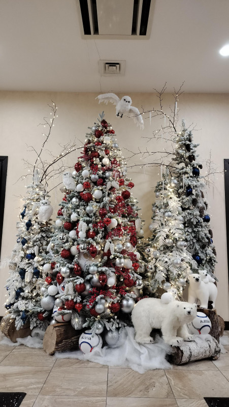 Сет елок с оформлением СНЕЖНАЯ СКАЗКА, 4 елки