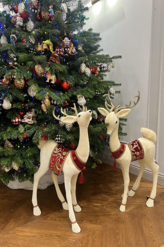 ЖИВАЯ пихта с оформлением НОСТАЛЬГИЯ, 2,5 м