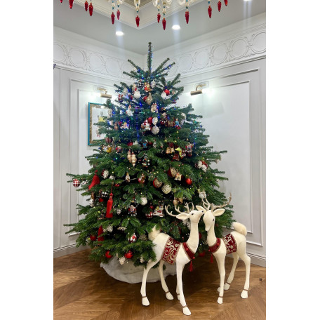 ЖИВАЯ пихта с оформлением НОСТАЛЬГИЯ, 2,5 м