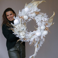 Эффектный венок БЕЛЫЙ ДРАКОН 2024