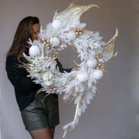 Эффектный венок БЕЛЫЙ ДРАКОН 2024