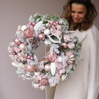 Венок ПУДРА ЛОШАДКА, 55 см