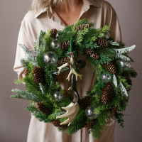 Венок Ирландия, ЕЛОВЫЙ исск хвоя  45 см