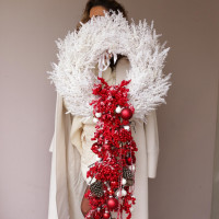 Авторский АРТ-венок ВОДОПАД 