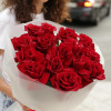 Букет бордовых роз ФЕЕРИЯ, 15 шт.