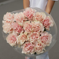 Букет с французскими розами ПУДРА АНГЕЛОВ, 15 шт.