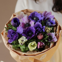 Букет ВЕСЕННИЕ АНЕМОНЫ, 15шт, 33х32, цвета в асс.