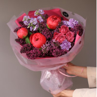 Букет КОРАЛЛ-СИРЕНЬ