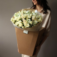 Букет кустовых кремовых роз КРЕМАН