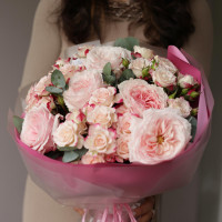 Букет из микса нежных роз МИЛЕДИ