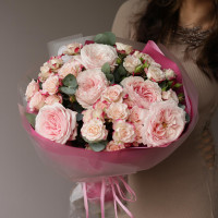 Букет из микса нежных роз МИЛЕДИ