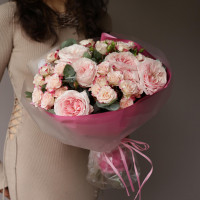 Букет из микса нежных роз МИЛЕДИ