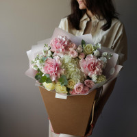 Букет из микса роз ОРГАНЗА *